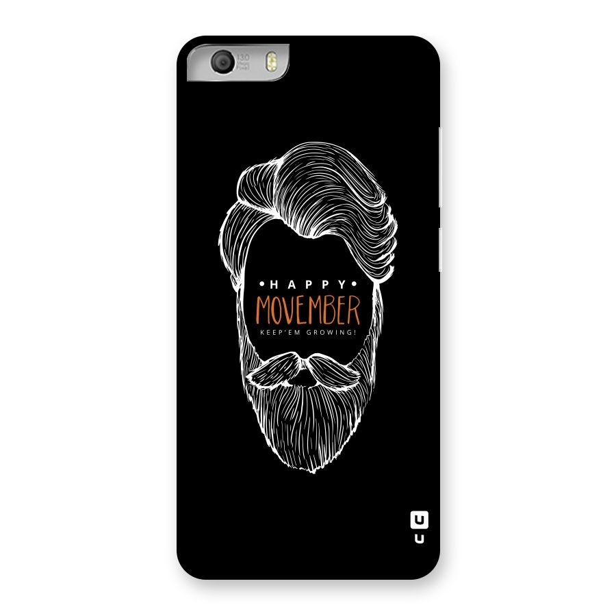 Happy Movember Black Back Case for Micromax Canvas Knight 2