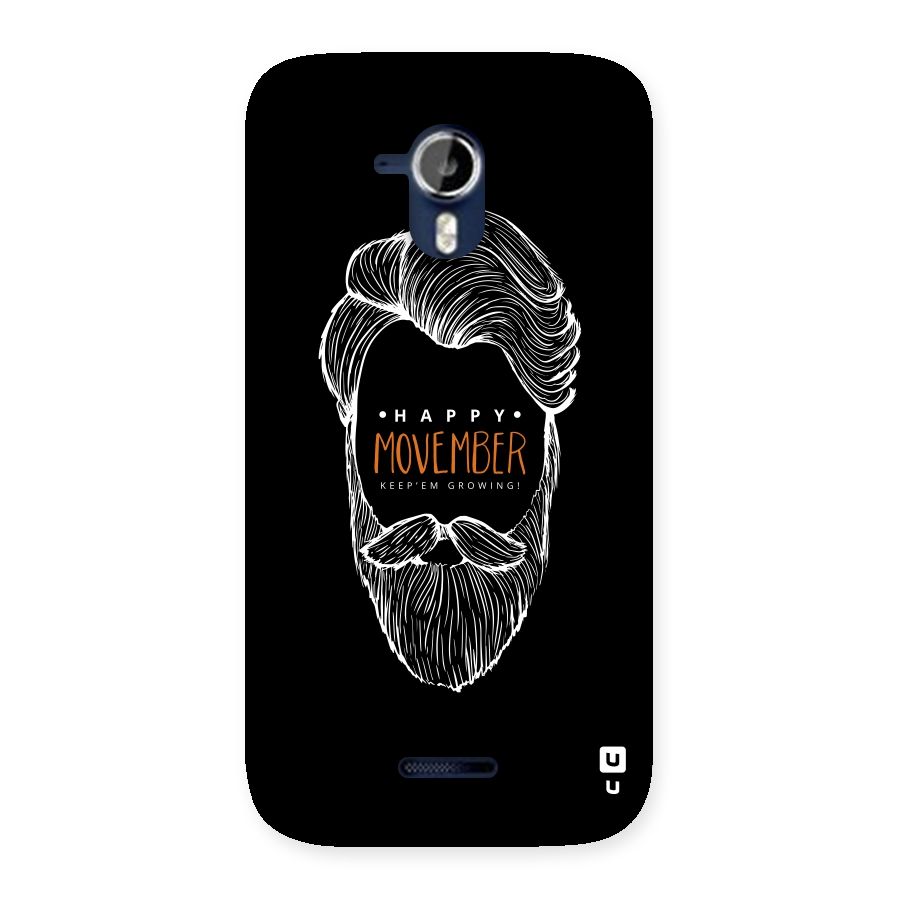 Happy Movember Black Back Case for Micromax Canvas Magnus A117