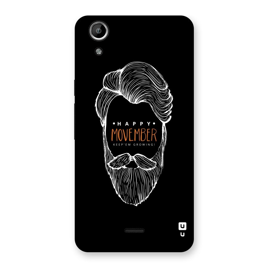 Happy Movember Black Back Case for Micromax Canvas Selfie Lens Q345