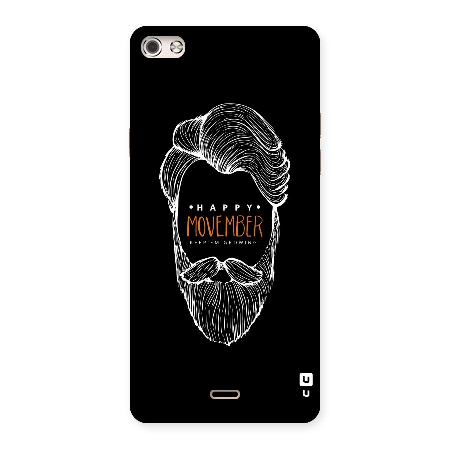 Happy Movember Black Back Case for Micromax Canvas Silver 5