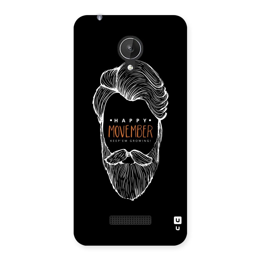 Happy Movember Black Back Case for Micromax Canvas Spark Q380