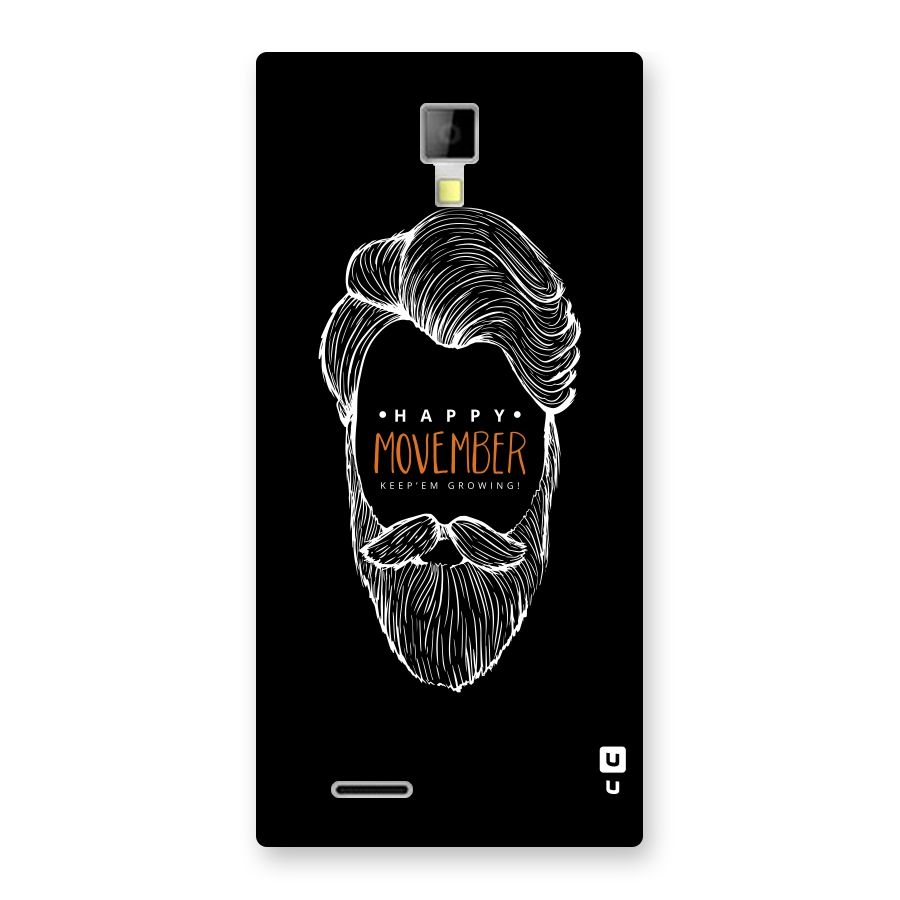 Happy Movember Black Back Case for Micromax Canvas Xpress A99