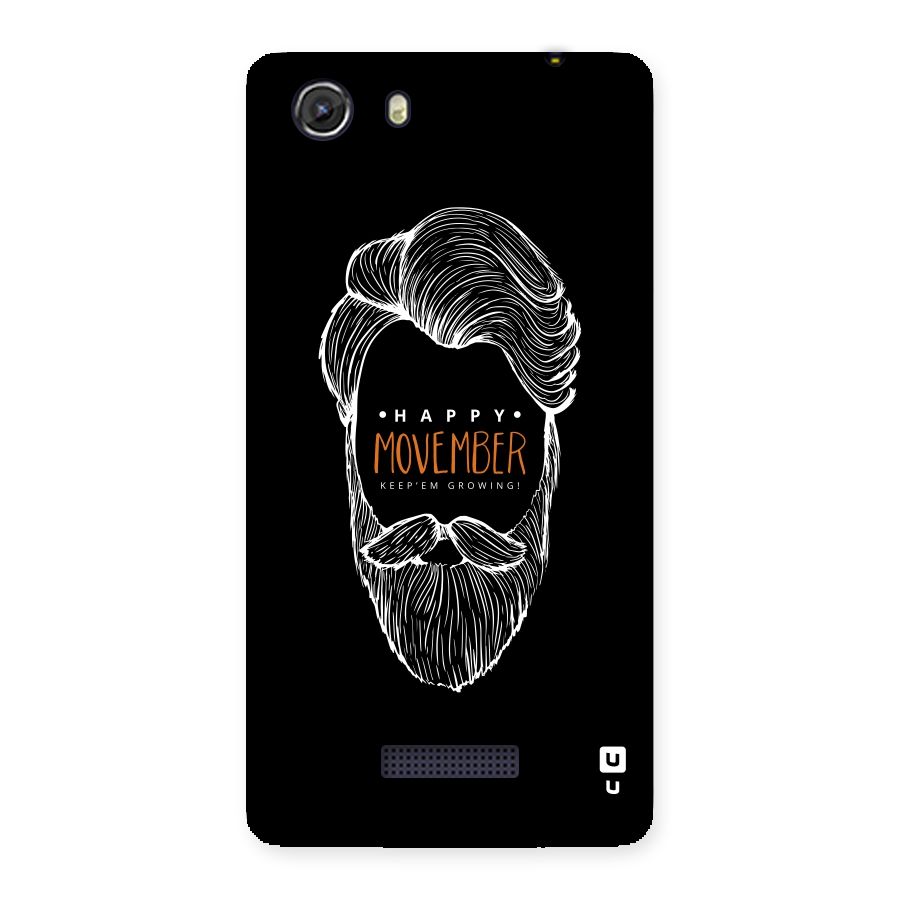 Happy Movember Black Back Case for Micromax Unite 3