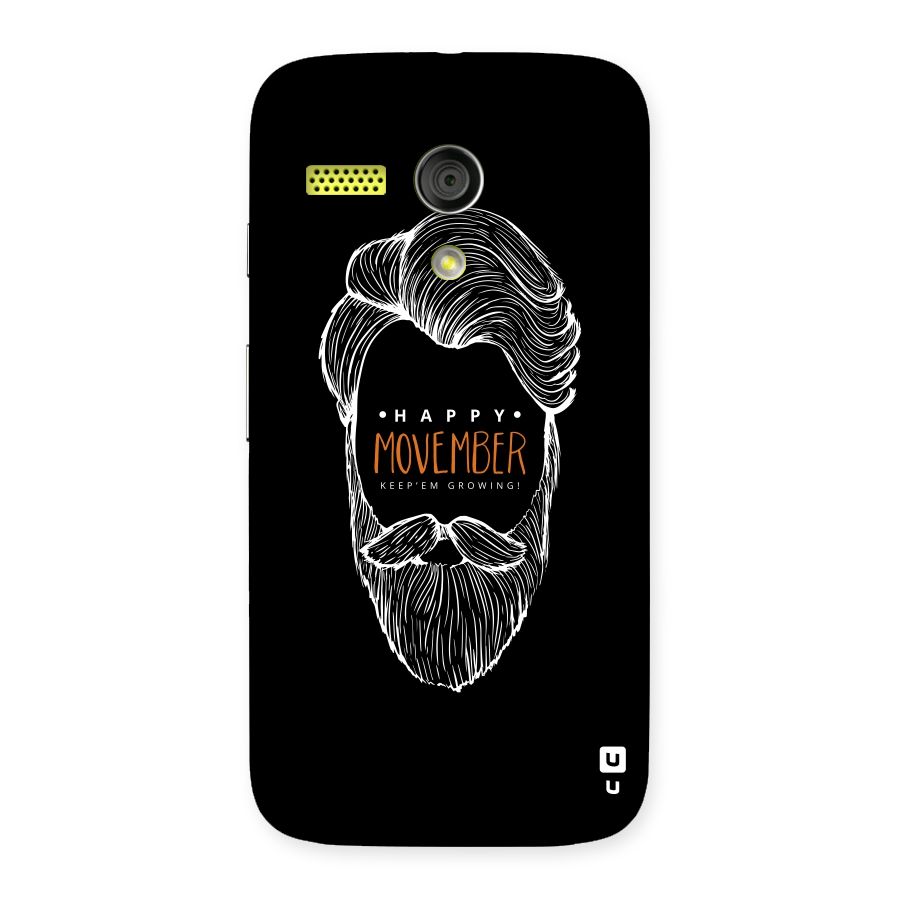Happy Movember Black Back Case for Moto G