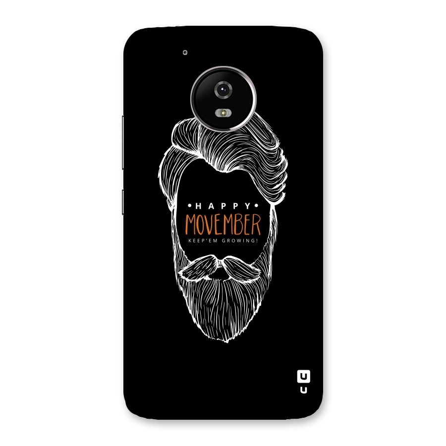 Happy Movember Black Back Case for Moto G5
