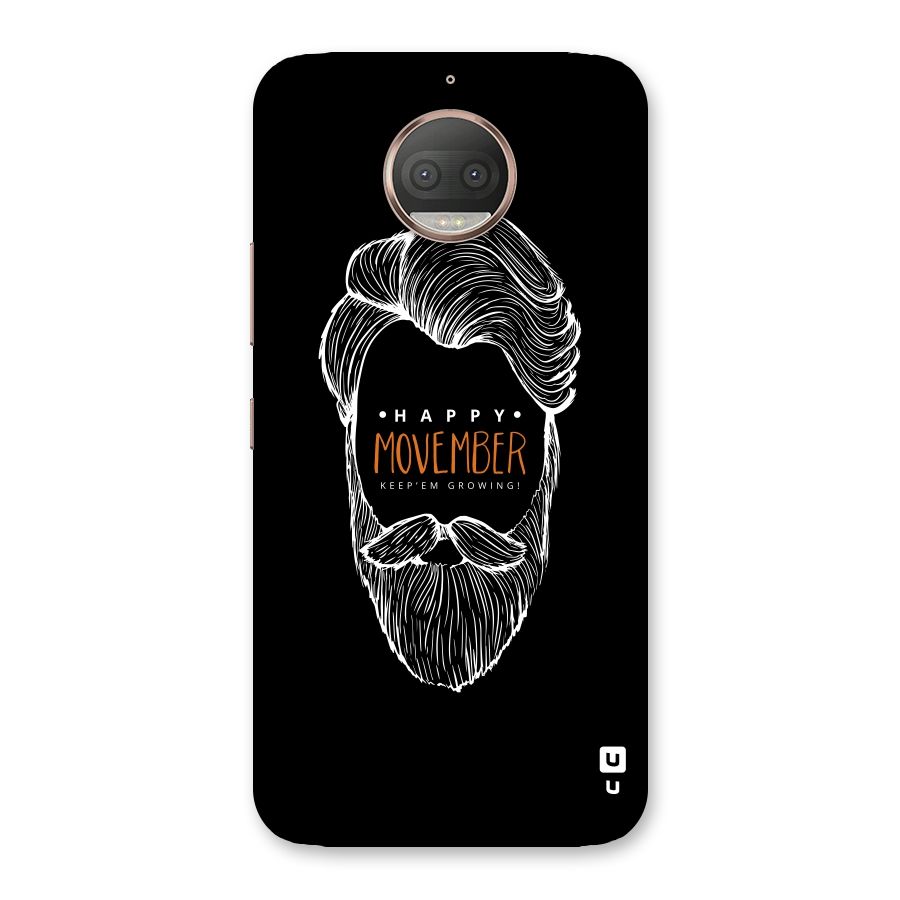 Happy Movember Black Back Case for Moto G5s Plus