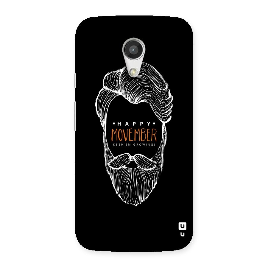 Happy Movember Black Back Case for Moto G 2nd Gen