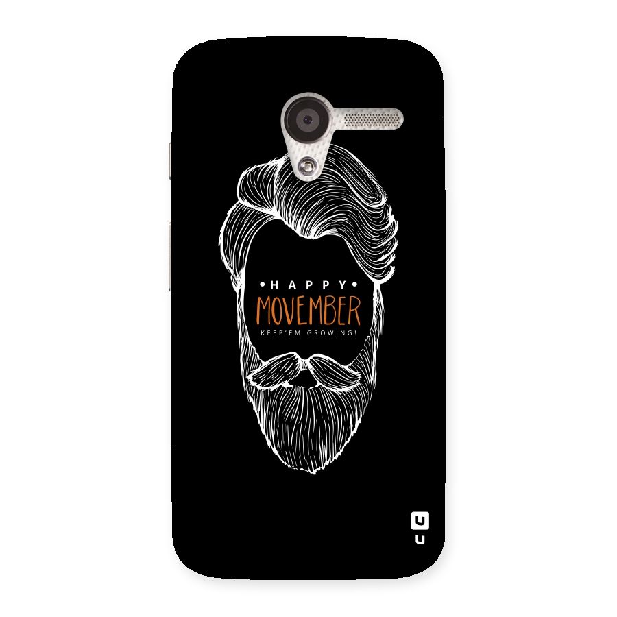 Happy Movember Black Back Case for Moto X