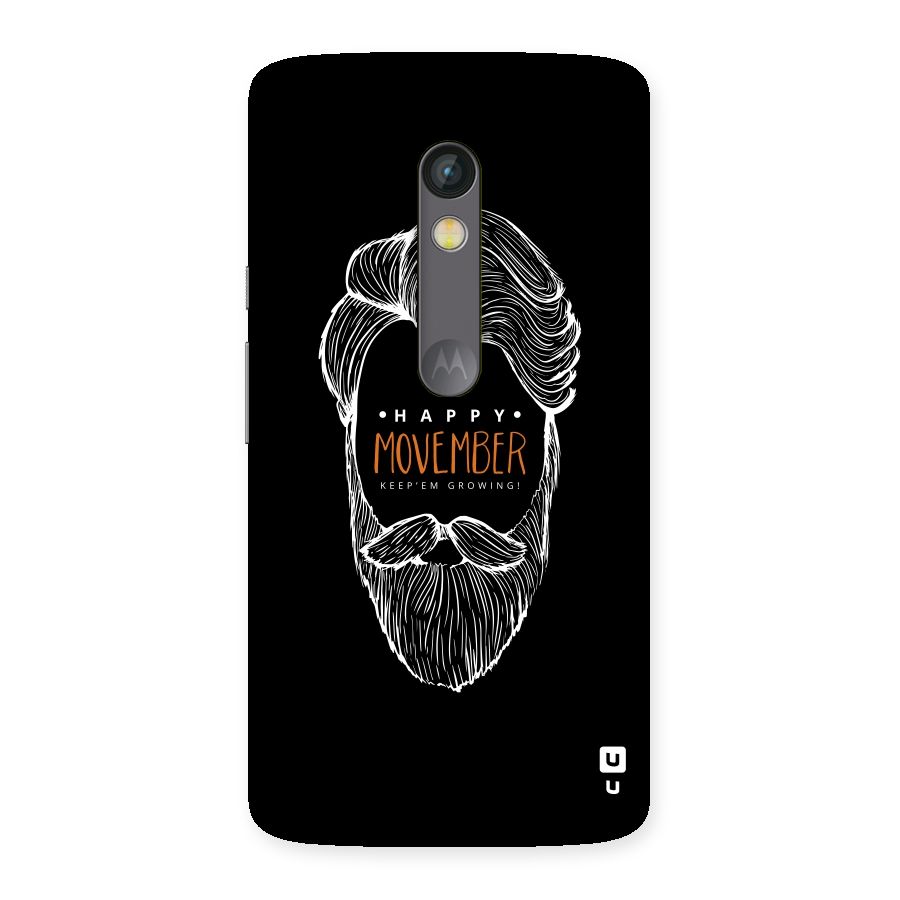 Happy Movember Black Back Case for Moto X Play