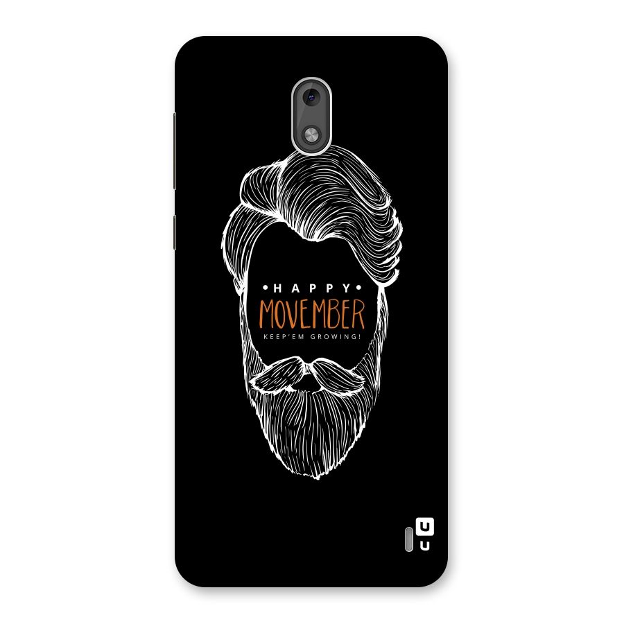 Happy Movember Black Back Case for Nokia 2