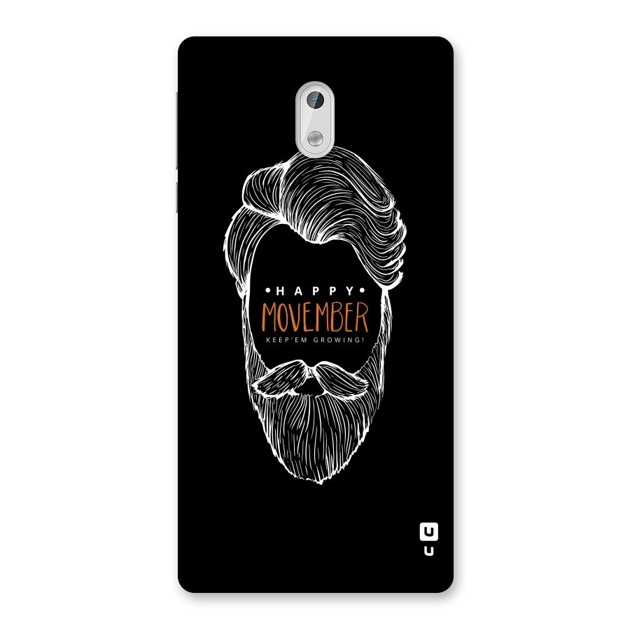 Happy Movember Black Back Case for Nokia 3