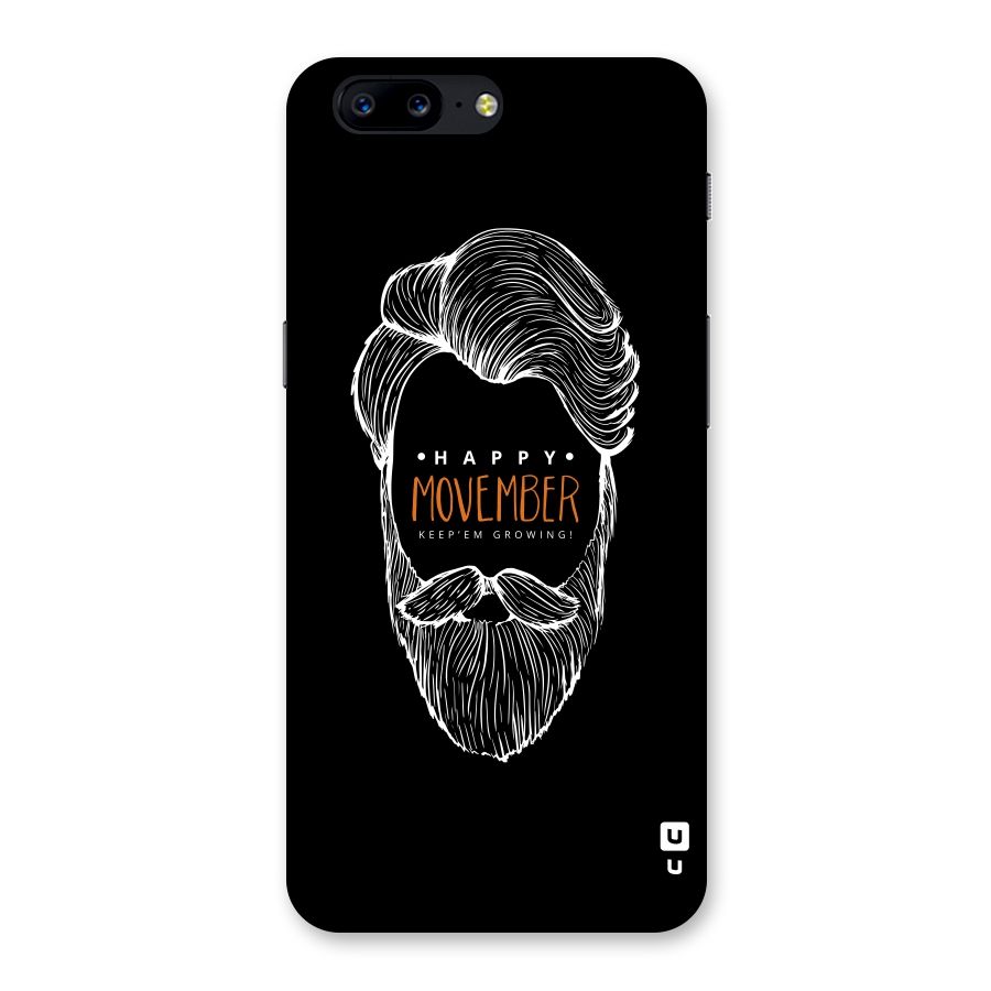 Happy Movember Black Back Case for OnePlus 5