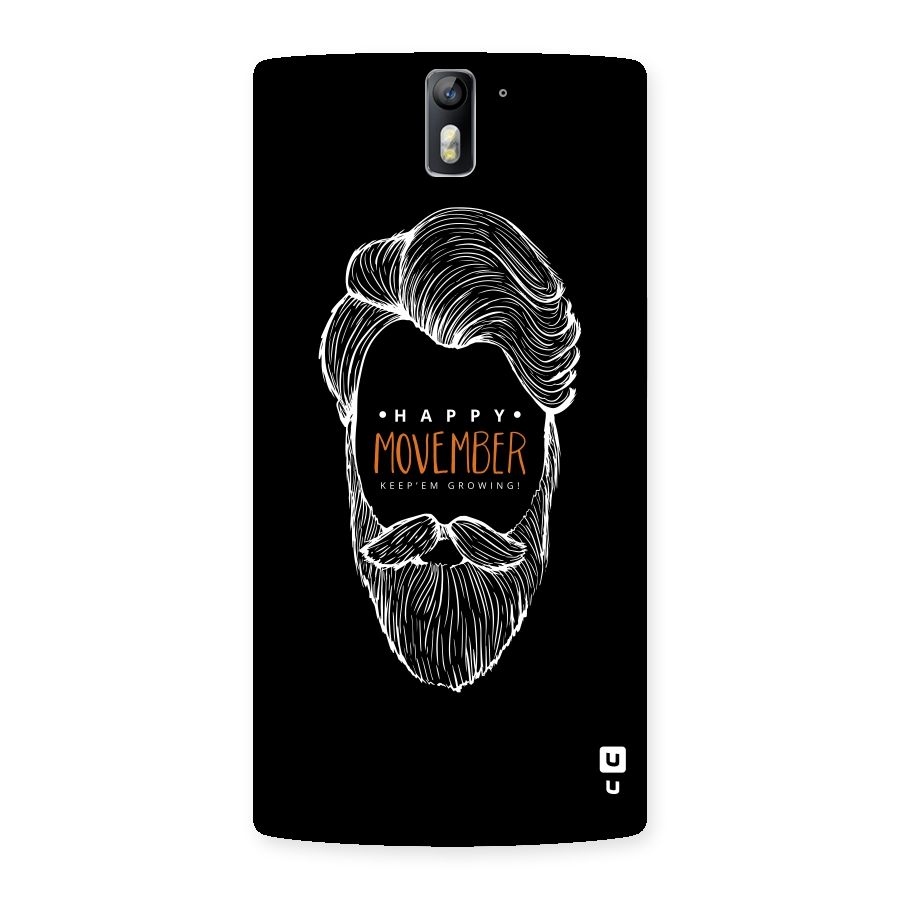 Happy Movember Black Back Case for One Plus One