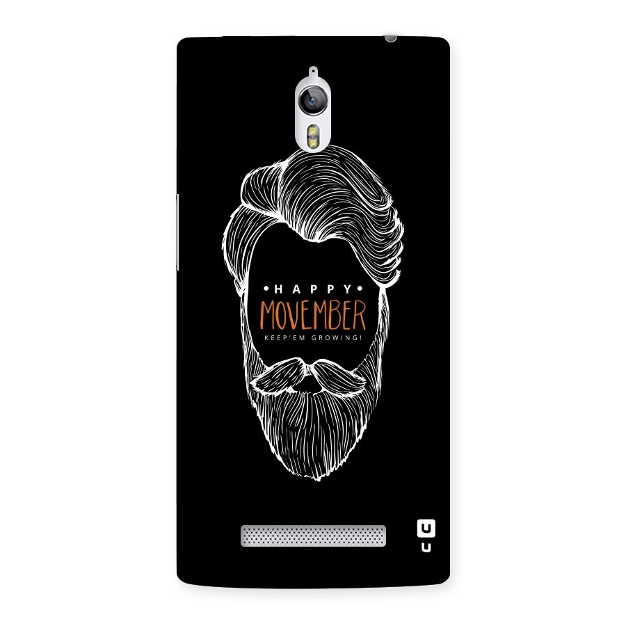 Happy Movember Black Back Case for Oppo Find 7