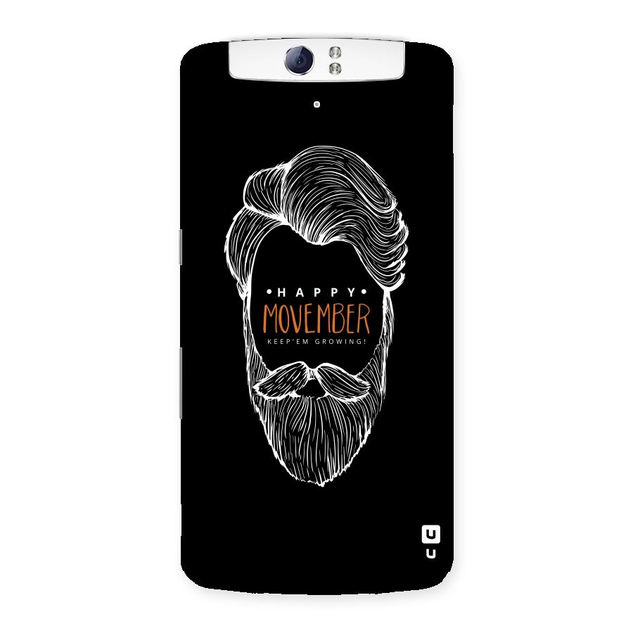 Happy Movember Black Back Case for Oppo N1