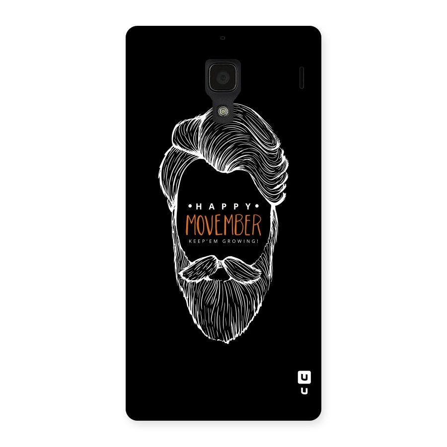 Happy Movember Black Back Case for Redmi 1S