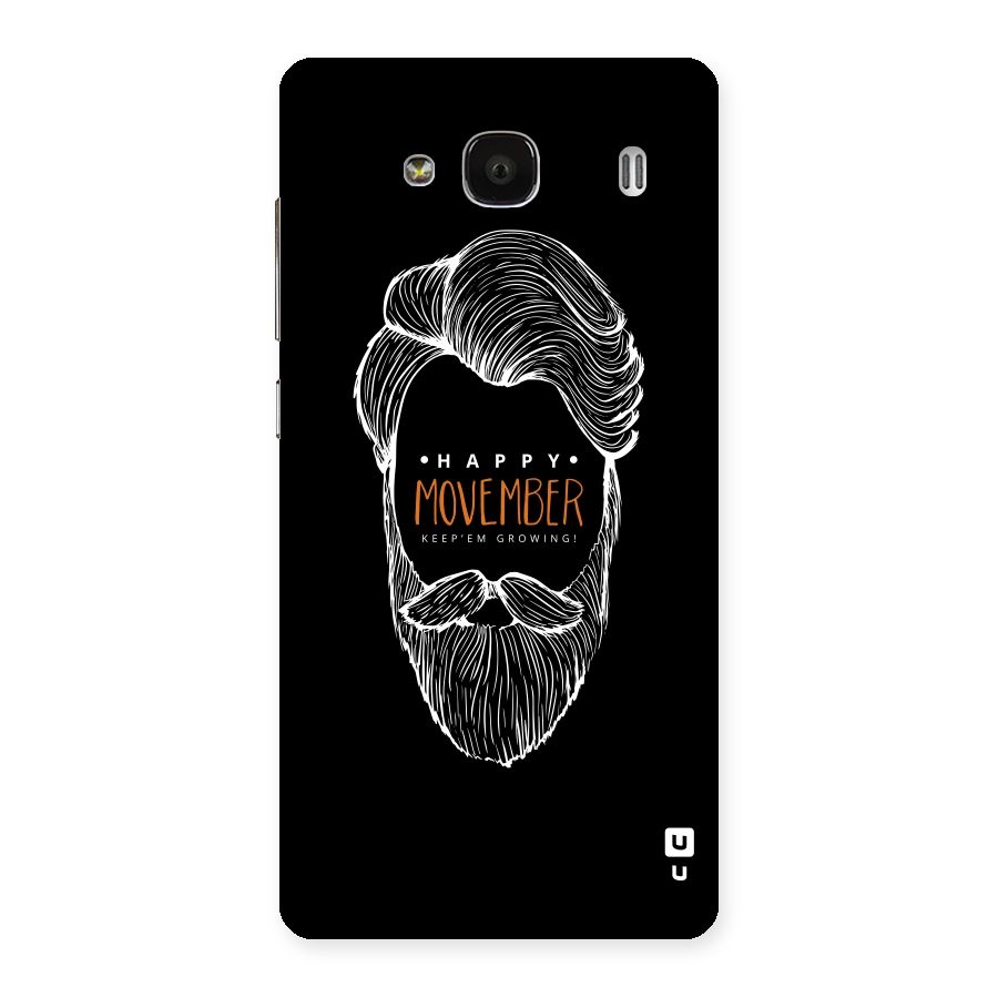 Happy Movember Black Back Case for Redmi 2 Prime