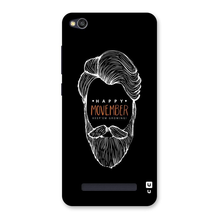 Happy Movember Black Back Case for Redmi 4A