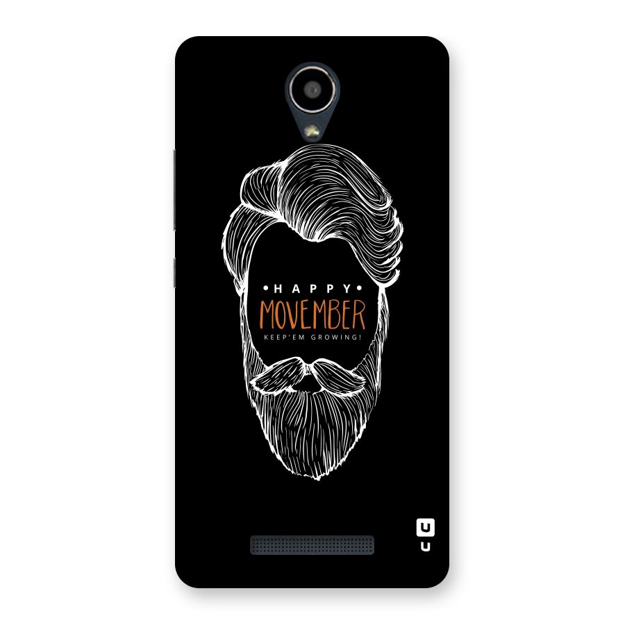 Happy Movember Black Back Case for Redmi Note 2