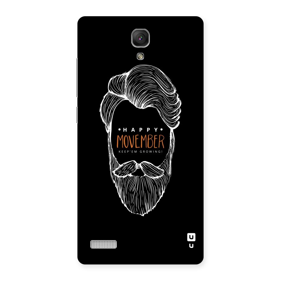 Happy Movember Black Back Case for Redmi Note Prime