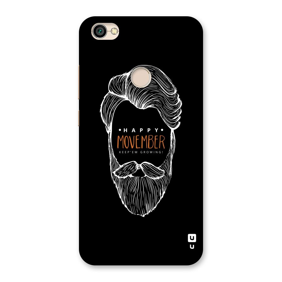 Happy Movember Black Back Case for Redmi Y1 2017