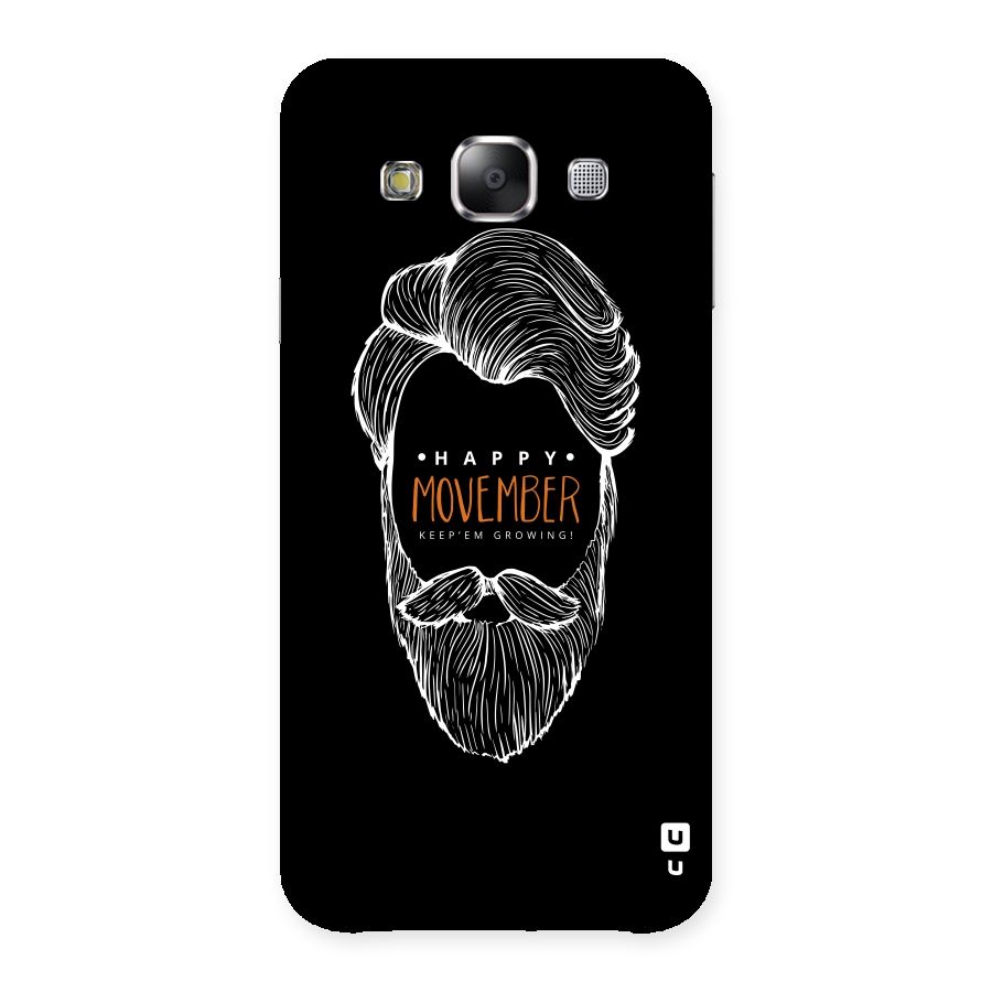 Happy Movember Black Back Case for Samsung Galaxy E5