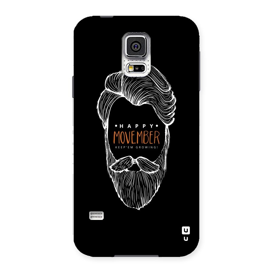 Happy Movember Black Back Case for Samsung Galaxy S5