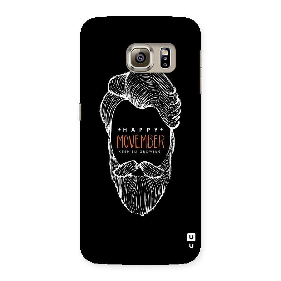 Happy Movember Black Back Case for Samsung Galaxy S6 Edge