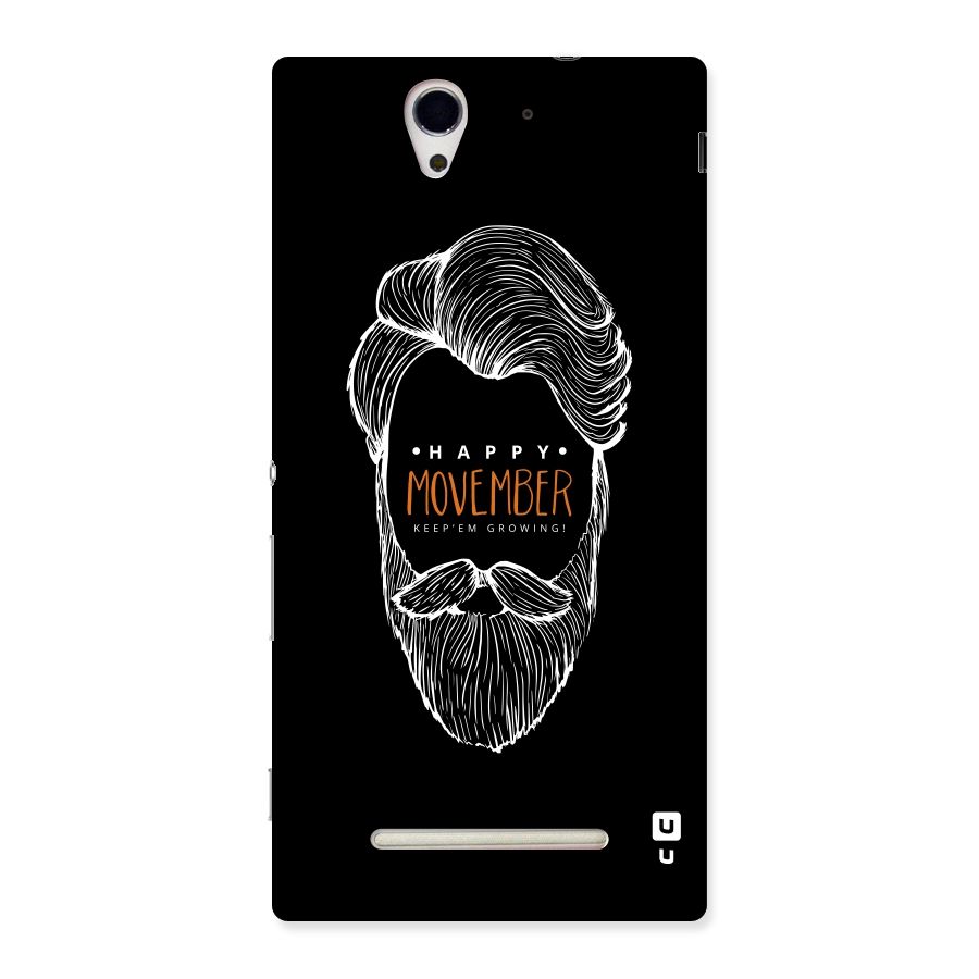 Happy Movember Black Back Case for Sony Xperia C3