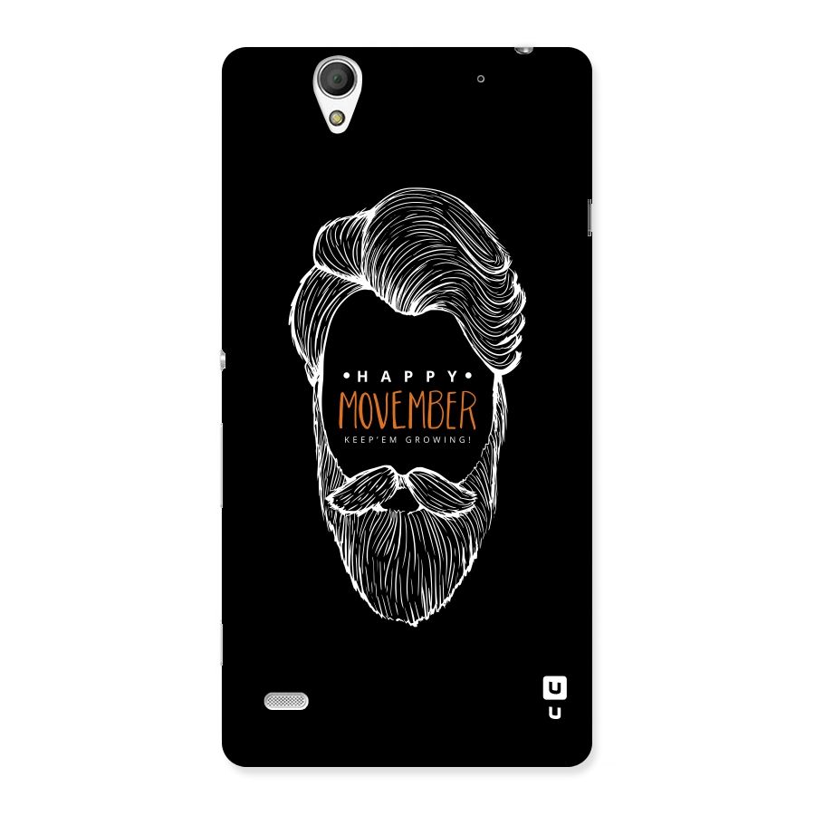 Happy Movember Black Back Case for Sony Xperia C4