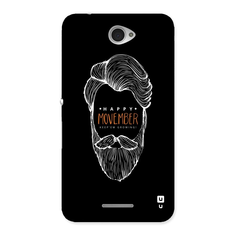 Happy Movember Black Back Case for Sony Xperia E4