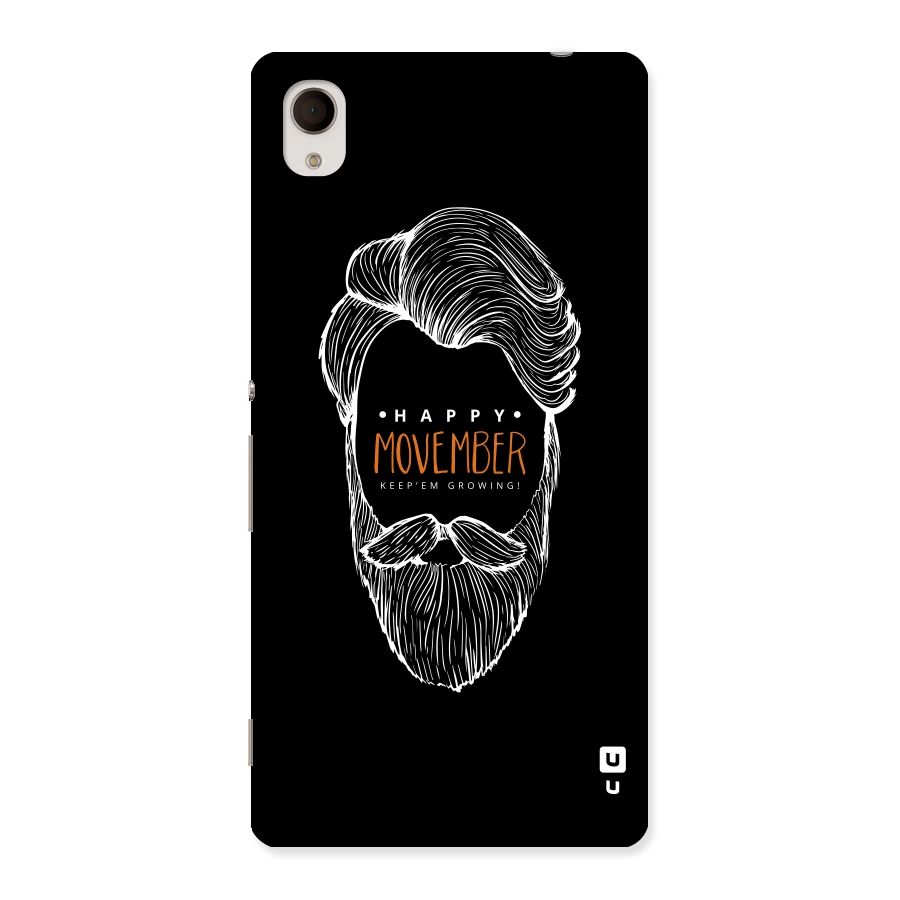 Happy Movember Black Back Case for Sony Xperia M4