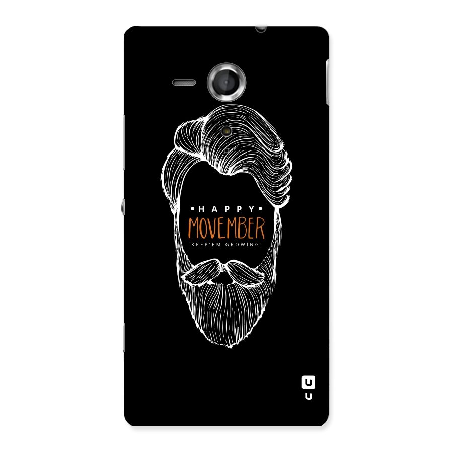 Happy Movember Black Back Case for Sony Xperia SP