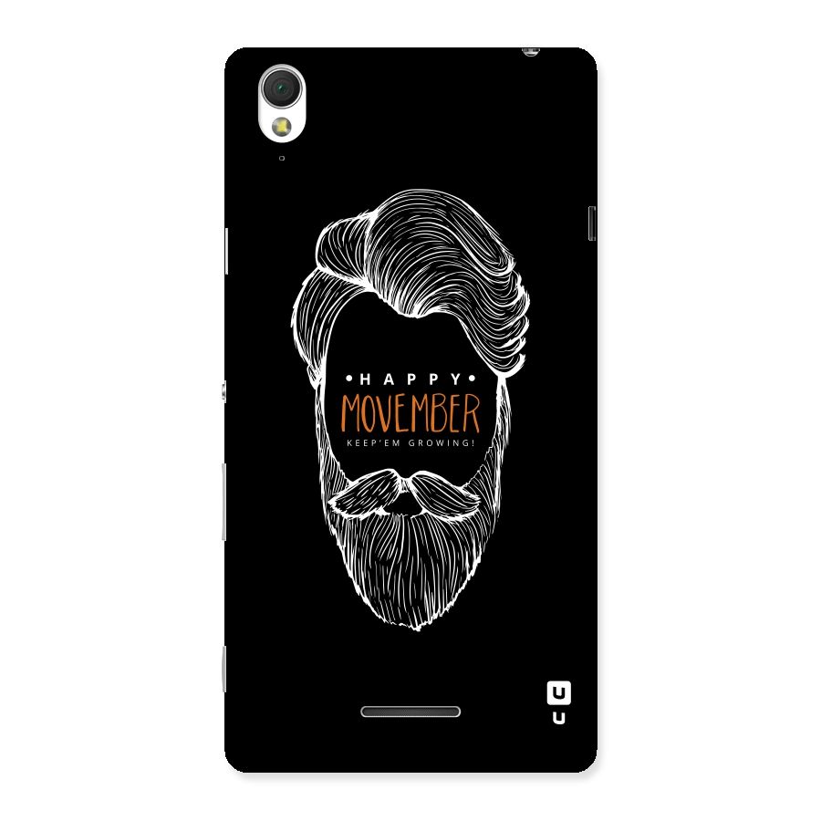 Happy Movember Black Back Case for Sony Xperia T3