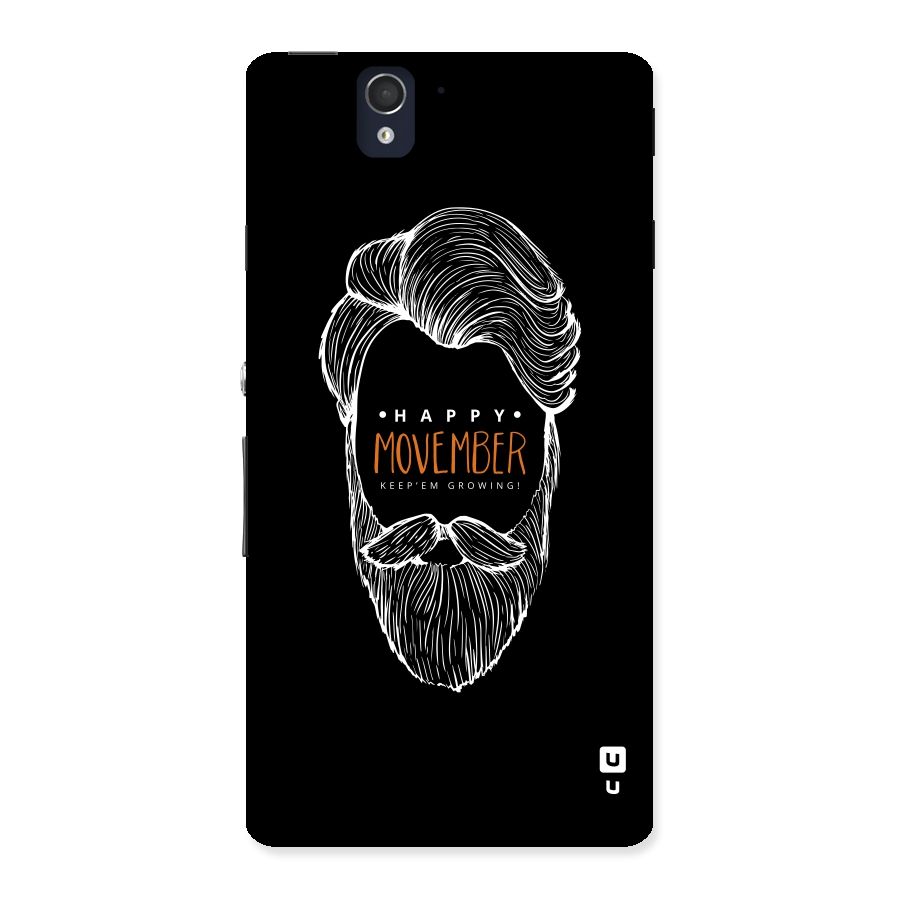 Happy Movember Black Back Case for Sony Xperia Z