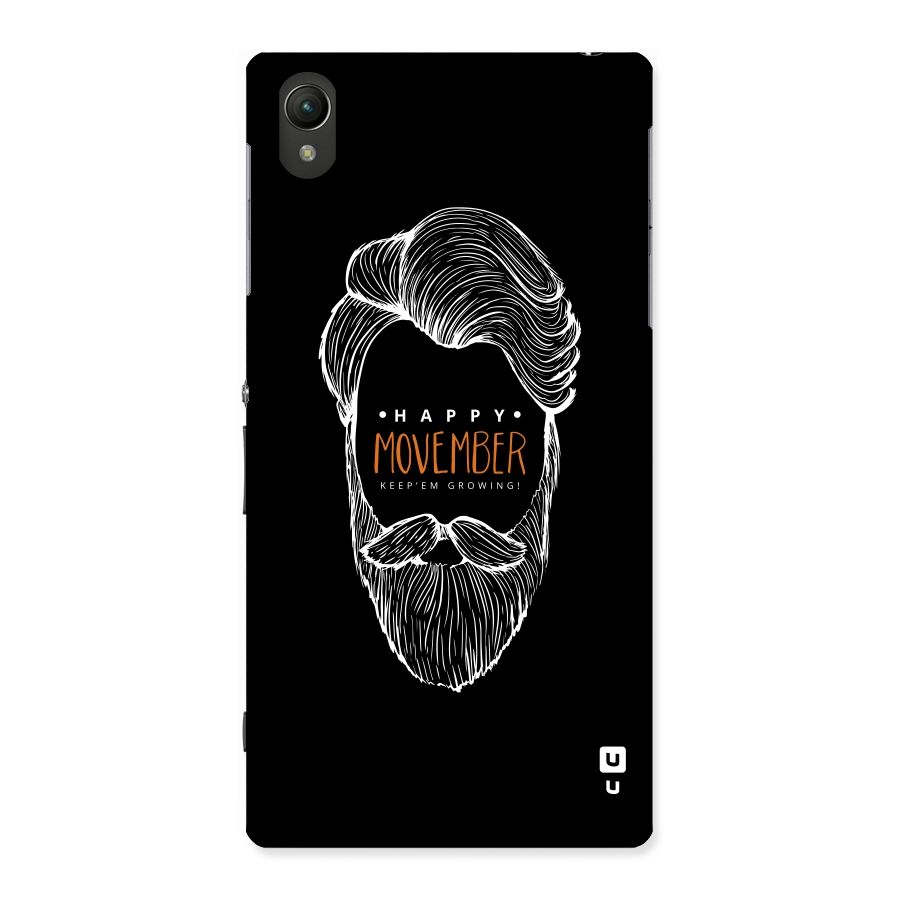 Happy Movember Black Back Case for Sony Xperia Z1