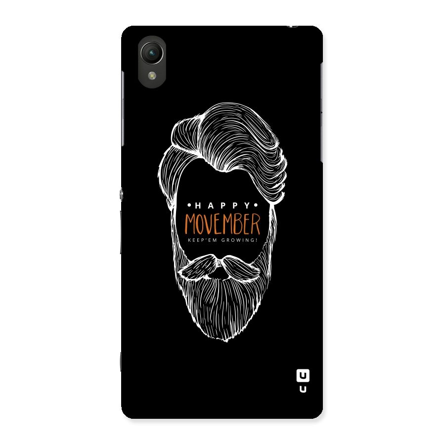 Happy Movember Black Back Case for Sony Xperia Z2