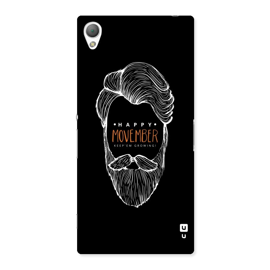 Happy Movember Black Back Case for Sony Xperia Z3