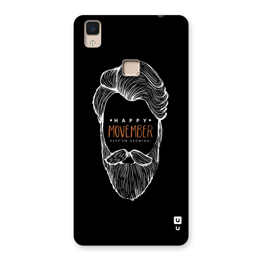 Happy Movember Black Back Case for V3 Max