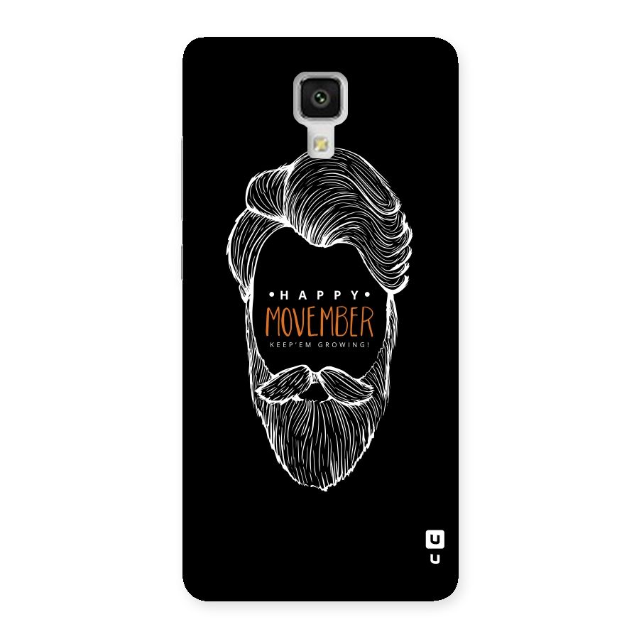 Happy Movember Black Back Case for Xiaomi Mi 4