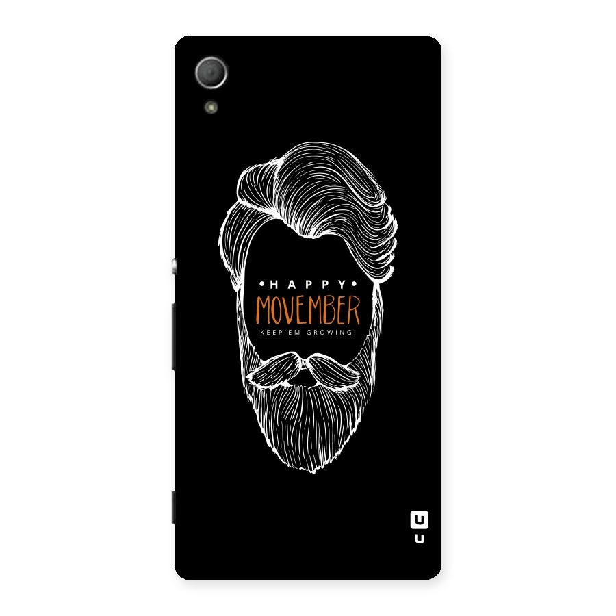 Happy Movember Black Back Case for Xperia Z3 Plus