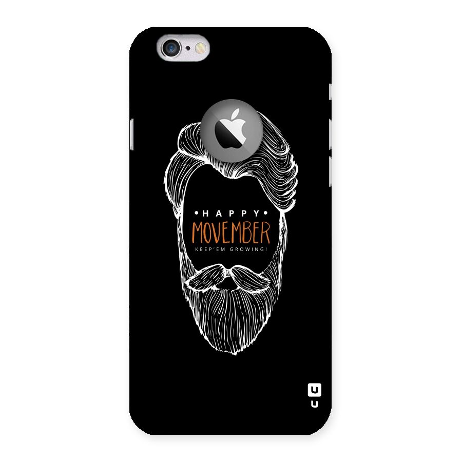 Happy Movember Black Back Case for iPhone 6 Logo Cut