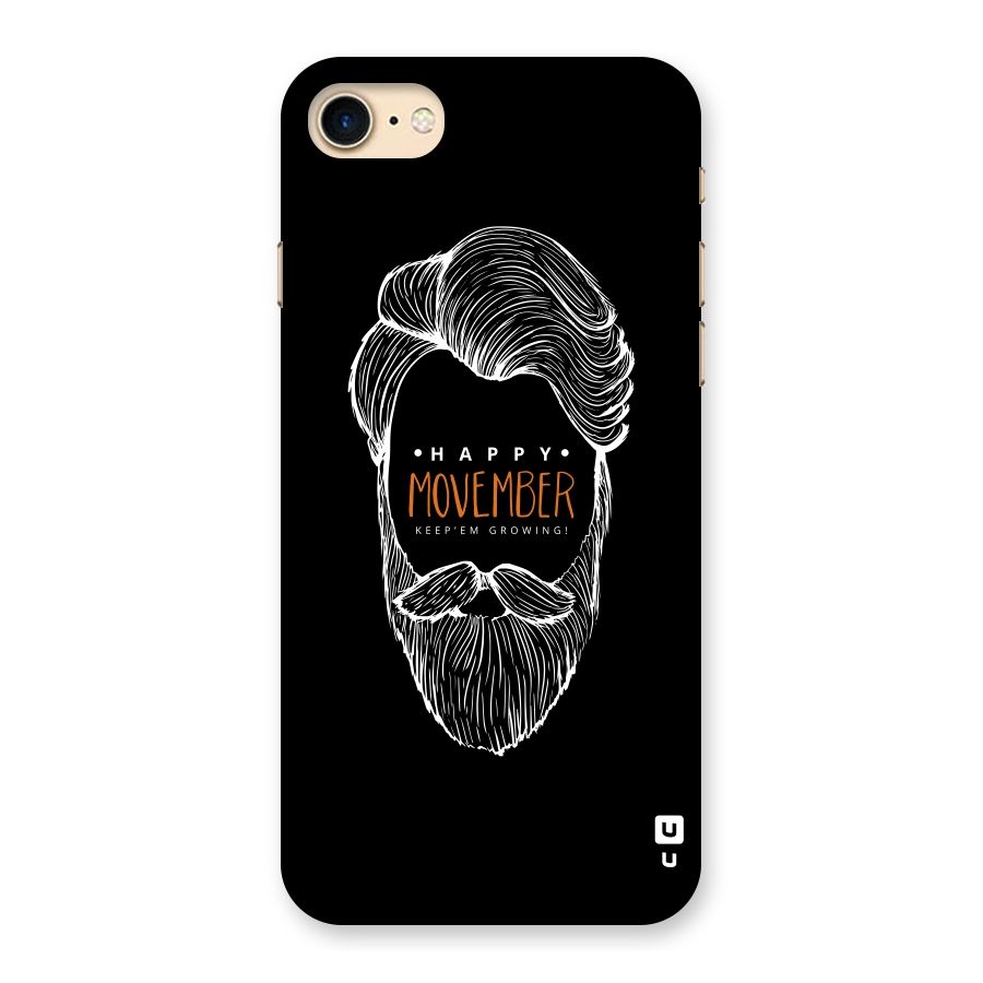 Happy Movember Black Back Case for iPhone 7