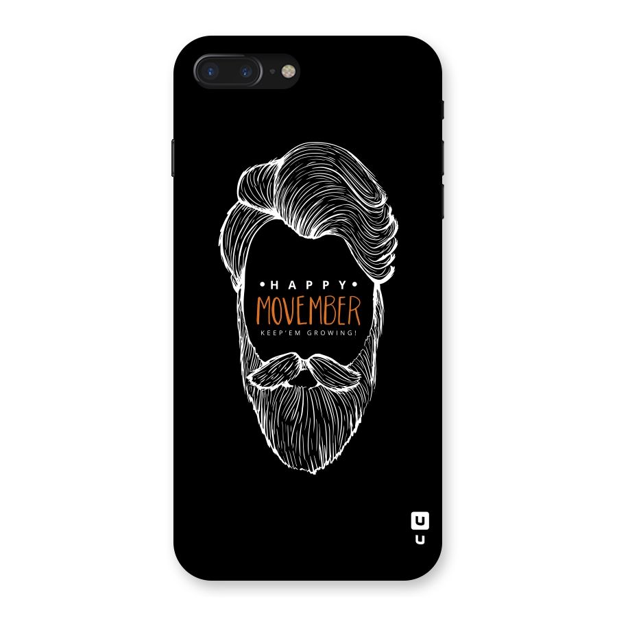 Happy Movember Black Back Case for iPhone 7 Plus
