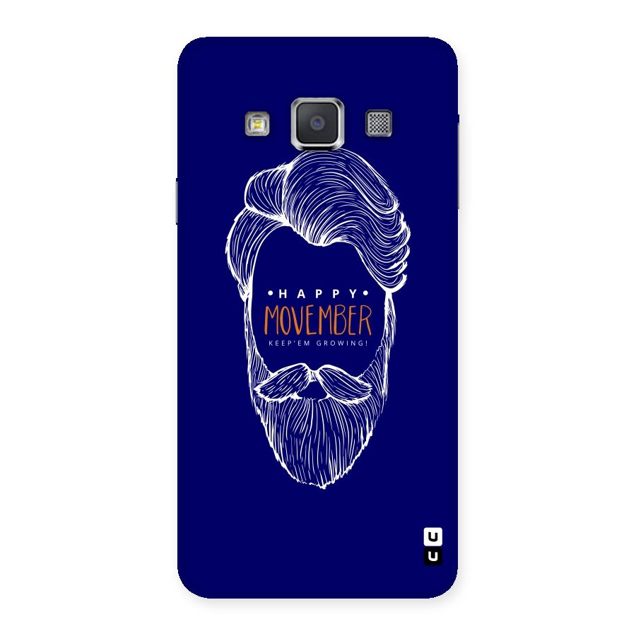 Happy Movember Blue Back Case for Galaxy A3