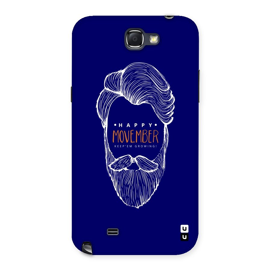 Happy Movember Blue Back Case for Galaxy Note 2