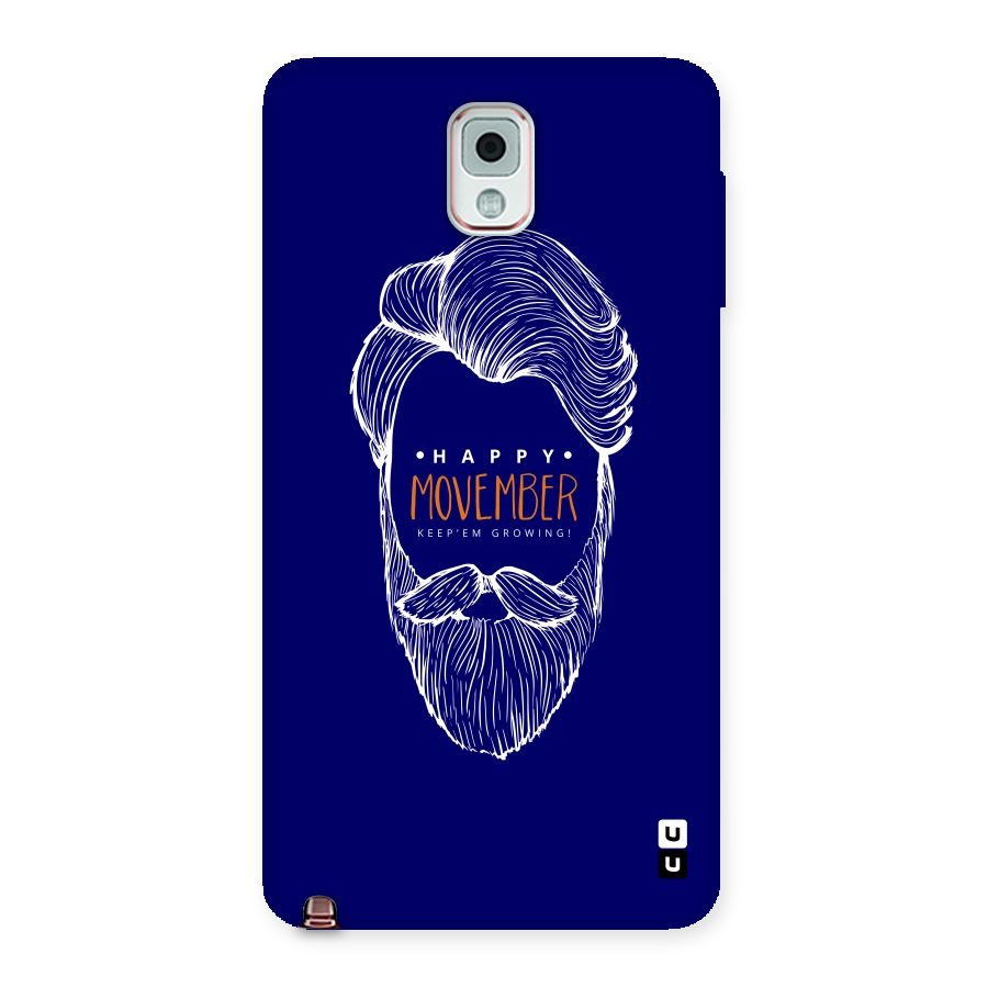 Happy Movember Blue Back Case for Galaxy Note 3
