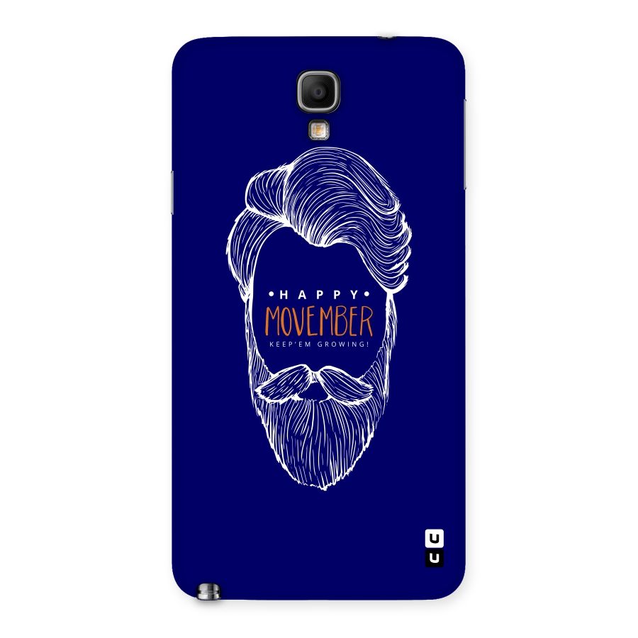 Happy Movember Blue Back Case for Galaxy Note 3 Neo
