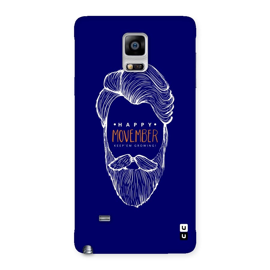 Happy Movember Blue Back Case for Galaxy Note 4