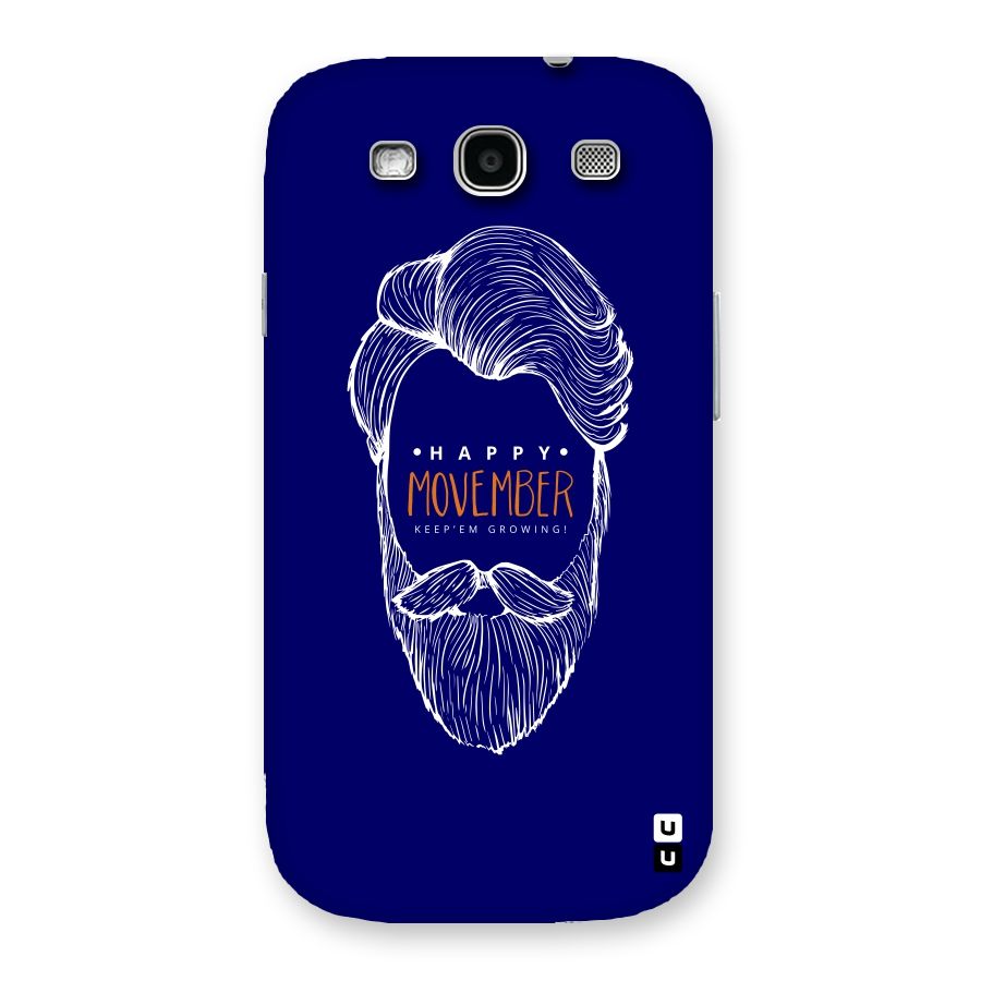 Happy Movember Blue Back Case for Galaxy S3